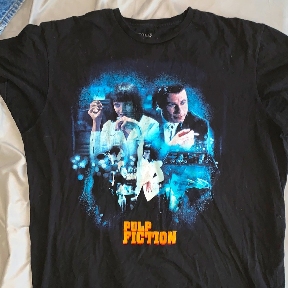 black pulp fiction graphic tee
